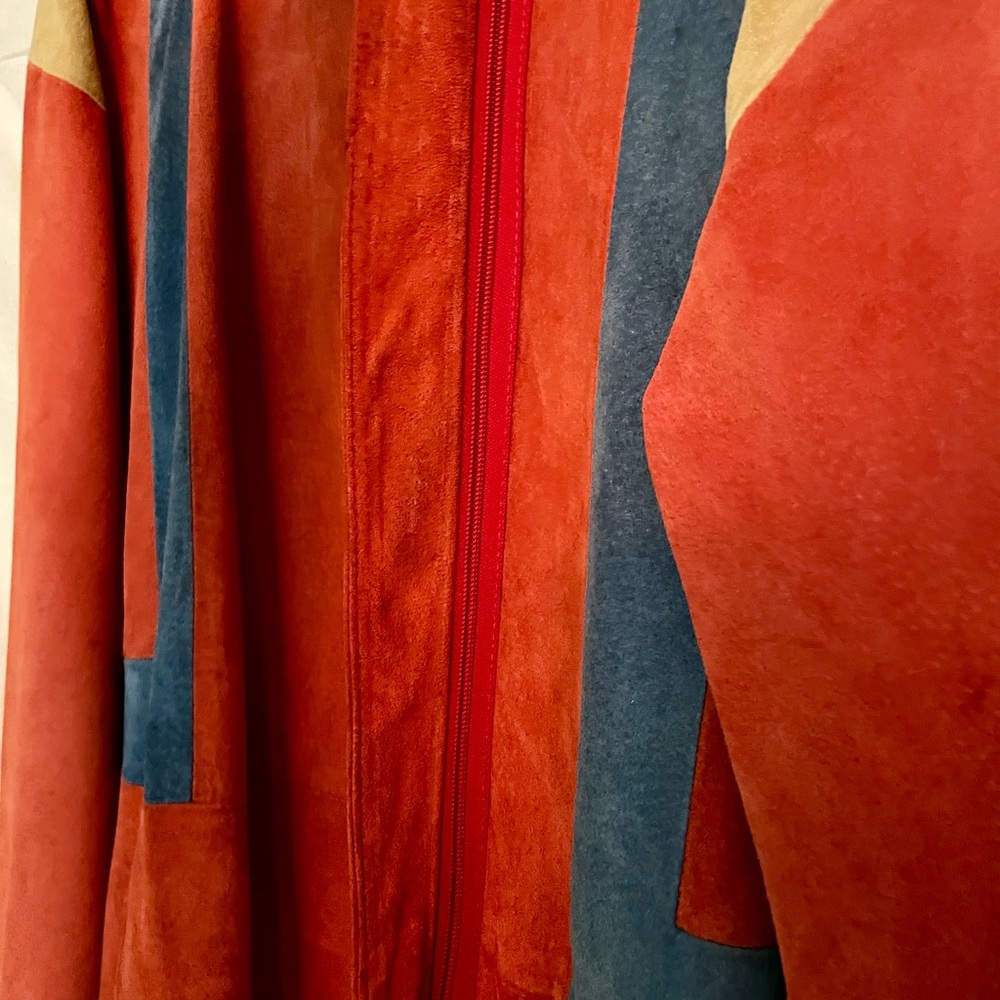 A Tonie Design Margareta Westburg Archival Orange/Red/Multi Suede Suit - Picture 11 of 12
